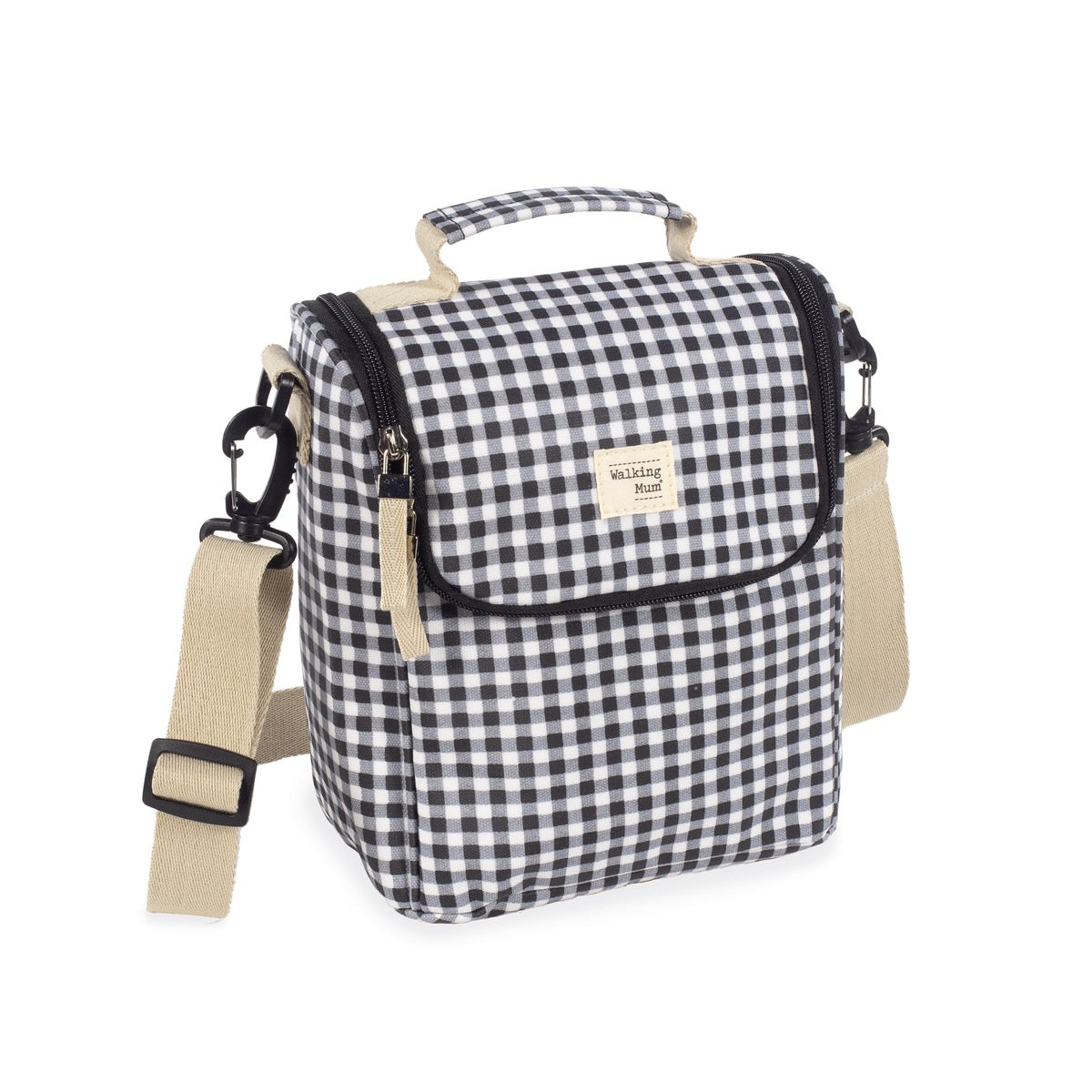 Pasito a Pasito Borsa Pappa I Love Vichy Nero