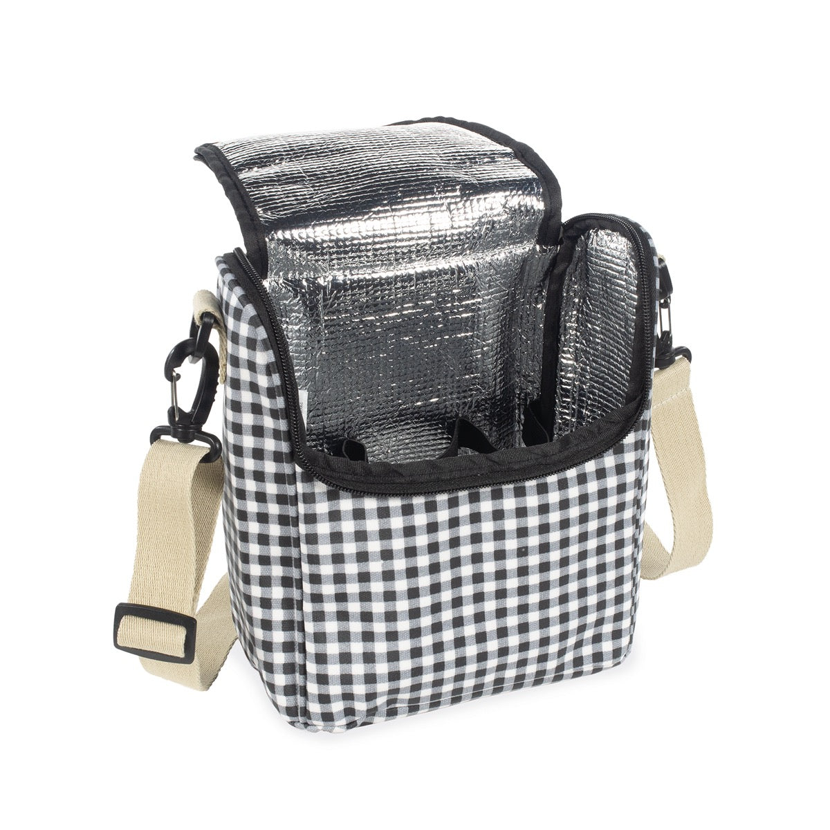 Pasito a Pasito Borsa Pappa I Love Vichy Nero