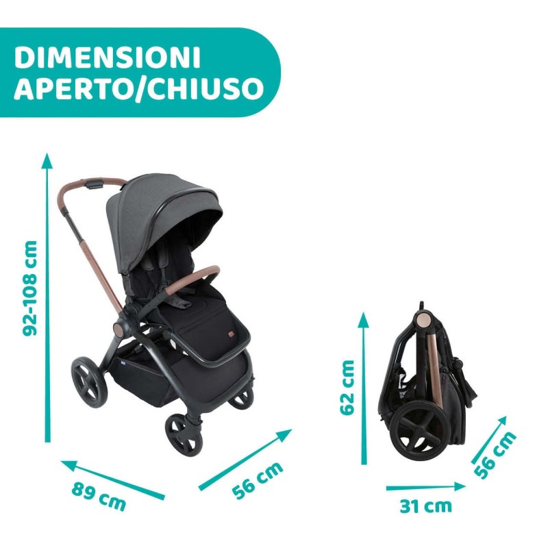 Chicco Trio Mysa Black Satin