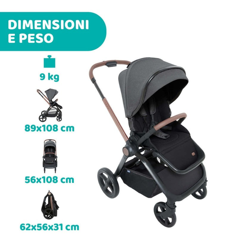 Chicco Trio Mysa Black Satin