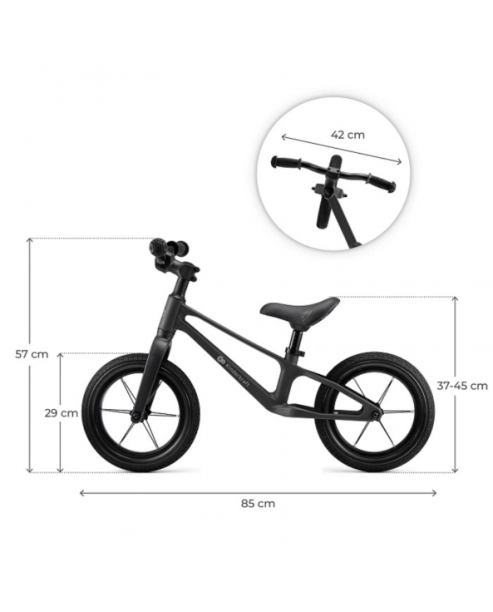 Kinderkraft Bicicletta per Bambini ETER Nera