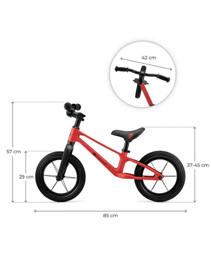 Kinderkraft Bicicletta per Bambini ETER Rosso