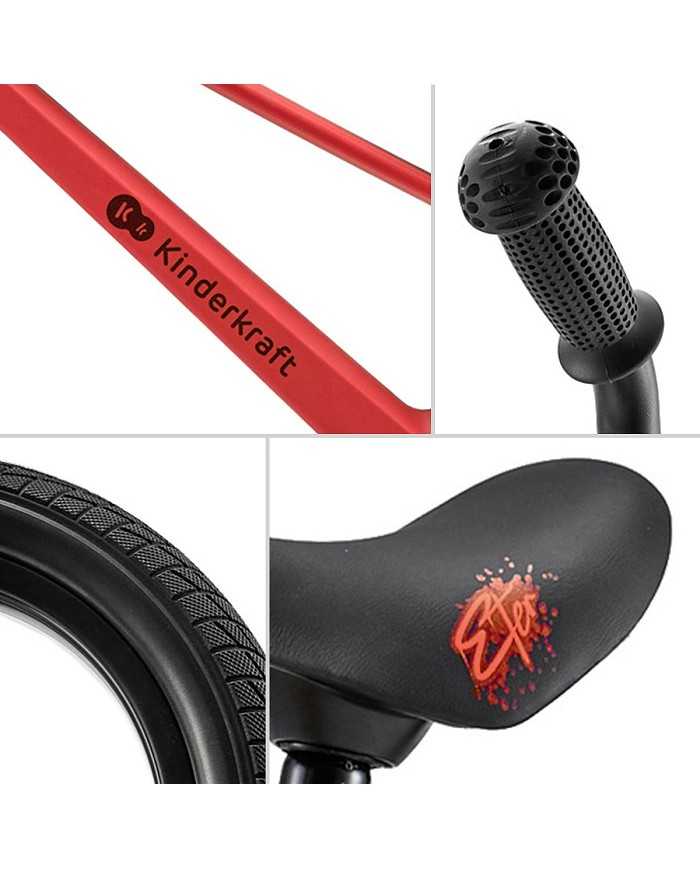 Kinderkraft Bicicletta per Bambini ETER Rosso