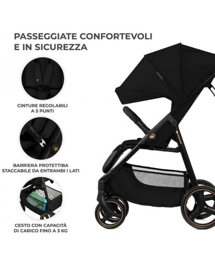 Kinderkraft Passeggino Leggero 0-25kg TRIG3 Nero