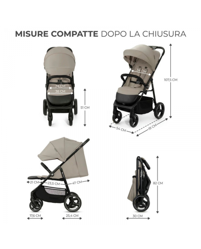 Kinderkraft Passeggino Leggero 0-25kg TRIG3 Beige