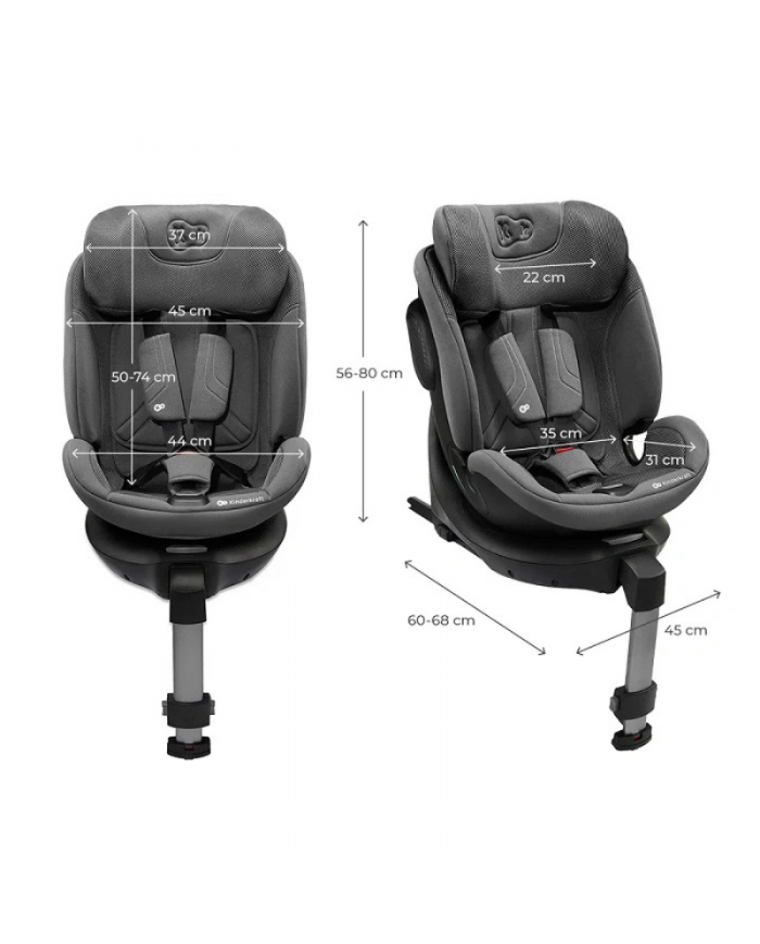 Kinderkraft Seggiolino auto 0-36kg XRIDER 2 I-size Nero