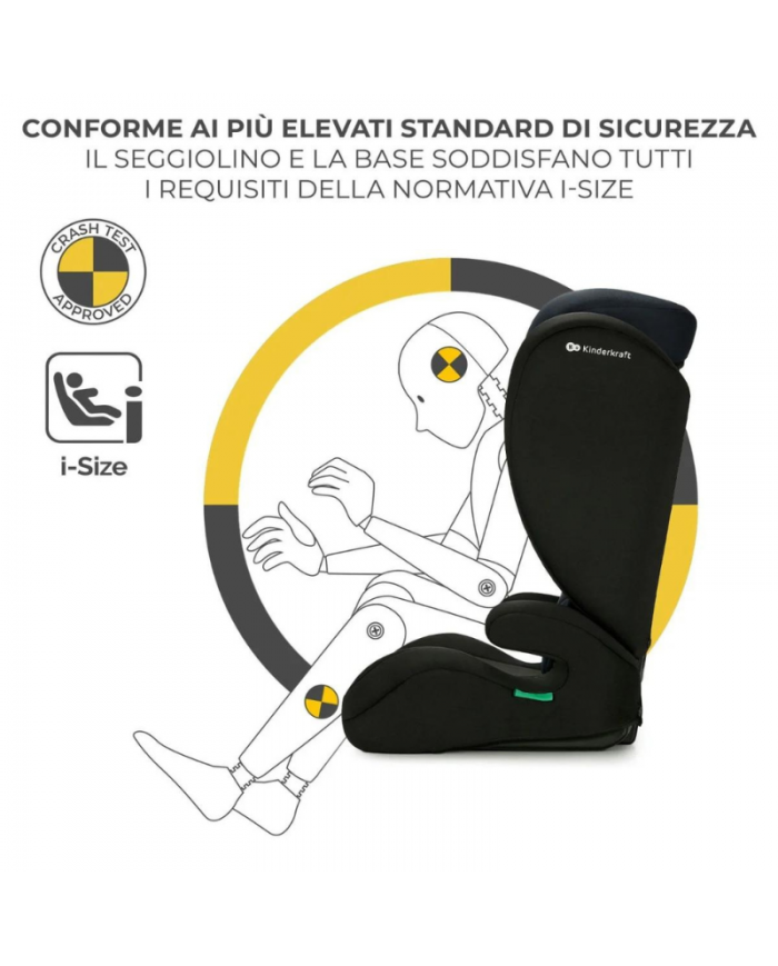 Kinderkraft Seggiolino Auto 2in1 I-SPARK i-Size Black