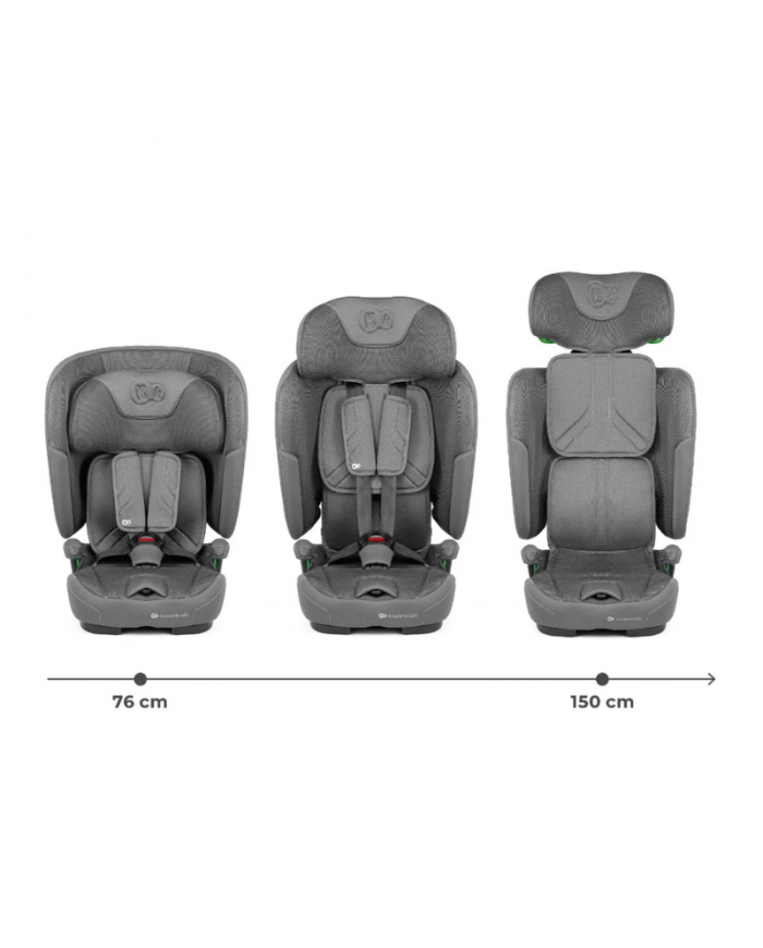 Kinderkraft Seggiolino auto 9-36kg FIX2GO Grigio