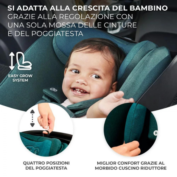 Kinderkraft Seggiolino Auto I-Care Graphite Black