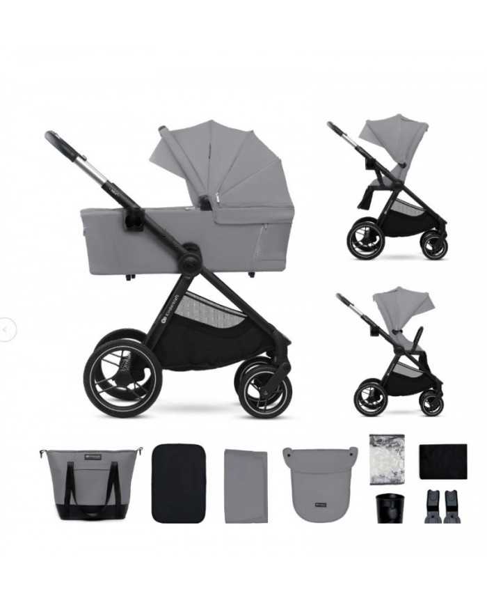 Kinderkraft Trio Passeggino ,Carrozzina,Ovetto e Borsa NEA 2 PLATINUM GREY