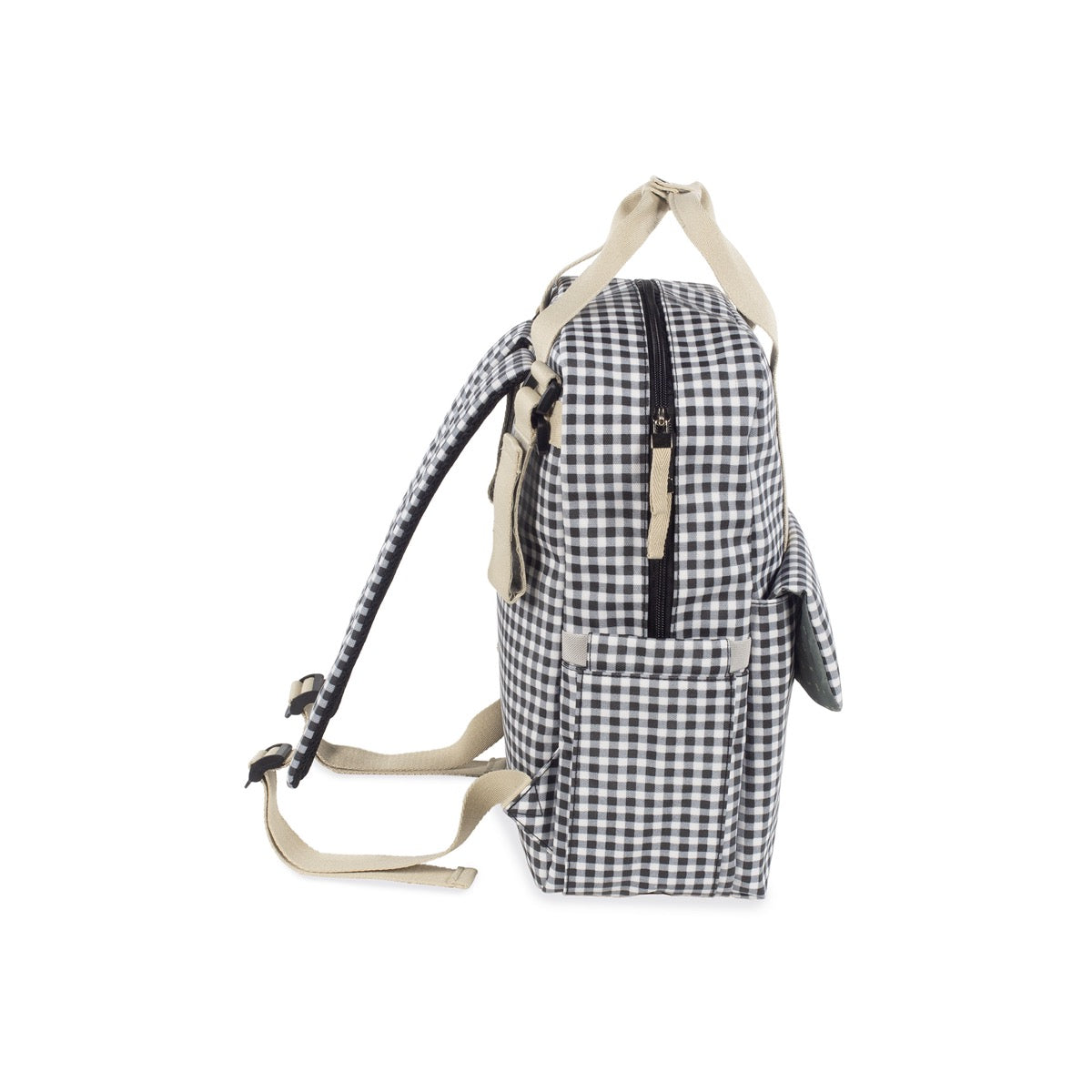Pasito A Pasito Zaino Fasciatoio I Love Vichy Nero - Linea Walking Mum