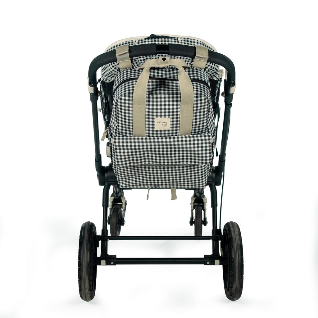 Pasito A Pasito Zaino Fasciatoio I Love Vichy Nero - Linea Walking Mum