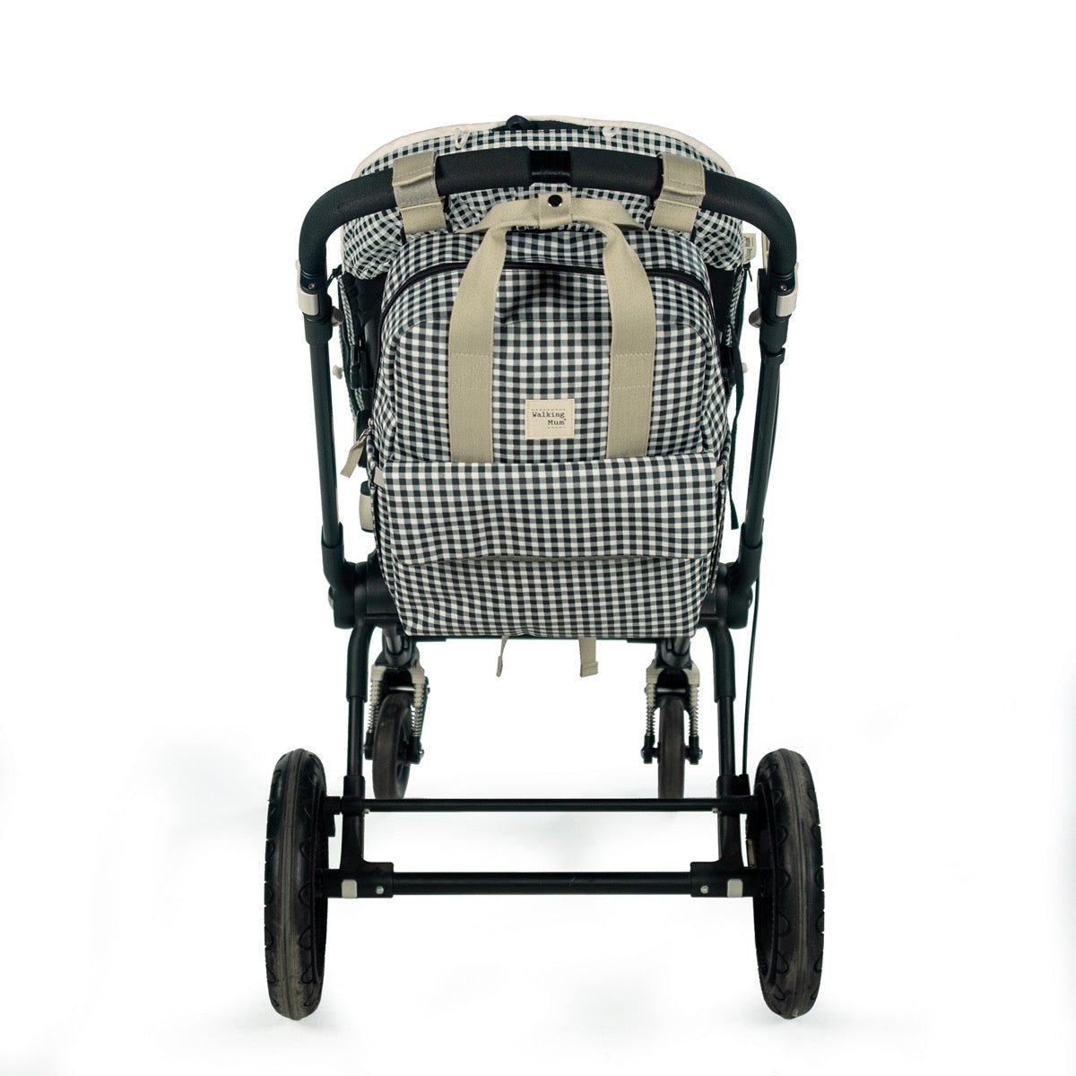 Pasito A Pasito Zaino Fasciatoio I Love Vichy Nero - Linea Walking Mum