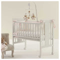 Nanan Culla Mini Me Struttura Bianca Con Materasso + Rivestimento Puccio Rosa