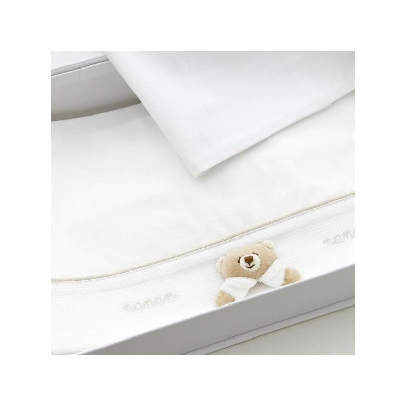 Nanan lenzuola per carrozzina Set 3pz Tato linea Bianca