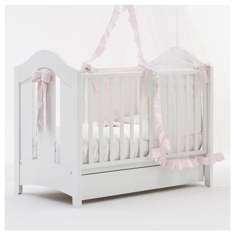 Nanan Letto Tato Bianco Fiocco Rosa