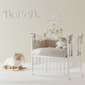 Nanan Culla Mini Me Struttura Bianca + Rivestimento Tato Ecru