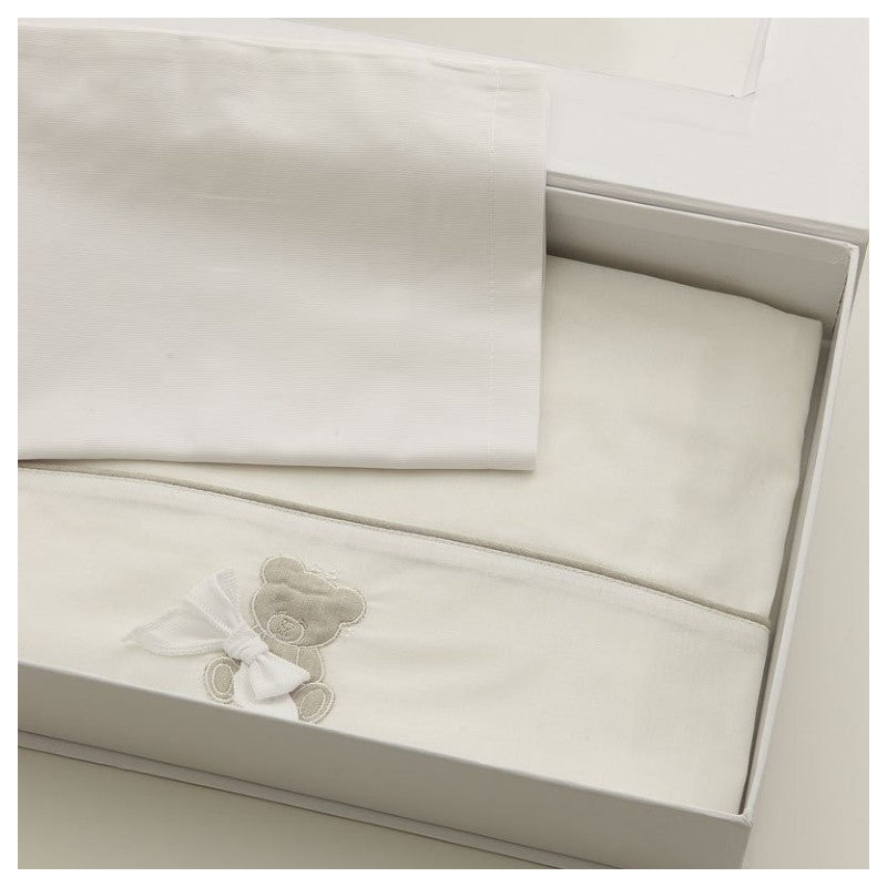 Nanan Set Lenzuola Carrozzina Bianco - Linea Coccolo