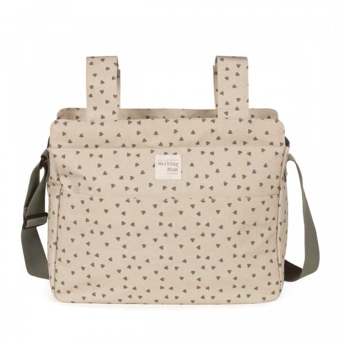 Pasito a Pasito Borsa Fasciatoio Poppy Cuori Muschio