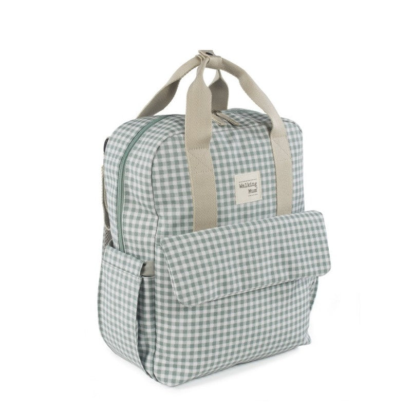 Pasito A Pasito Zaino Fasciatoio I Love Vichy Verde - Linea Walking Mum