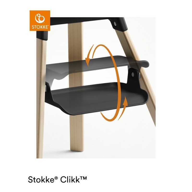 Stokke Clikk Black Natural con cuscino omaggio Blueberry Boat