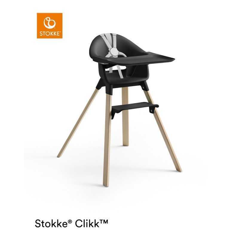 Stokke Clikk Black Natural con cuscino omaggio Blueberry Boat