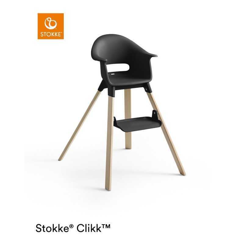 Stokke Clikk Black Natural con cuscino omaggio Multicircles