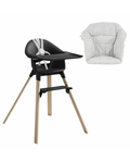 Stokke Clikk Black Natural con cuscino omaggio Nordic Grey