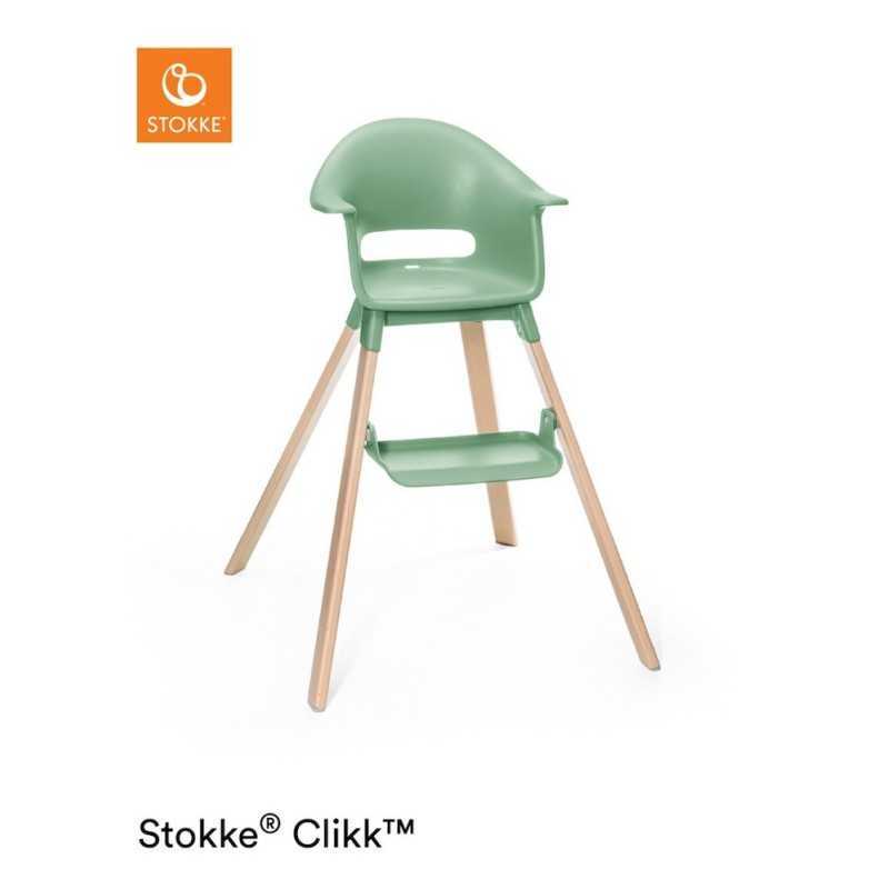 Stokke Clikk Clover Green con cuscino omaggio Nordic Grey