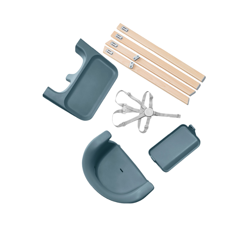 Stokke Clikk Fjord Blue con cuscino omaggio Blueberry Boat