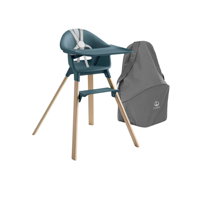 Stokke Clikk Fjord Blue con cuscino omaggio Multicircles