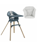 Stokke Clikk Fjord Blue con cuscino omaggio Nordic Grey