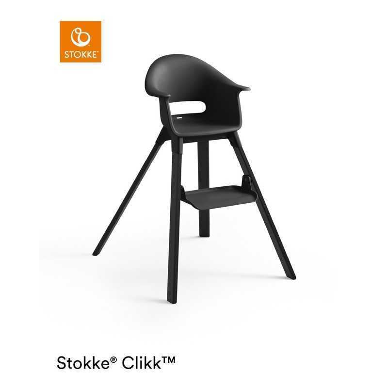 Stokke Clikk Midnight Black con cuscino omaggio Blueberry Boat
