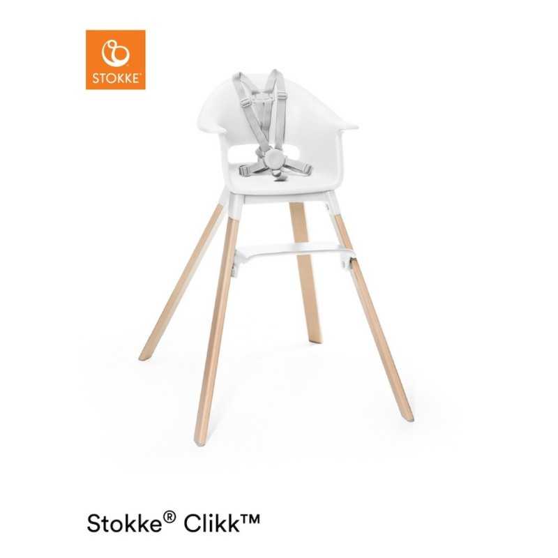 Stokke Clikk White con cuscino omaggio Nordic Grey