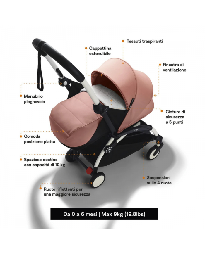 Stokke Passeggino Yoyo³  DUO Con Kit 0+ e 6+ White/Black