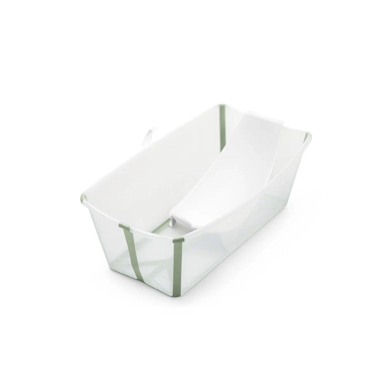 Stokke Flexi Bath Transparent Green + Supporto per Neonato omaggio