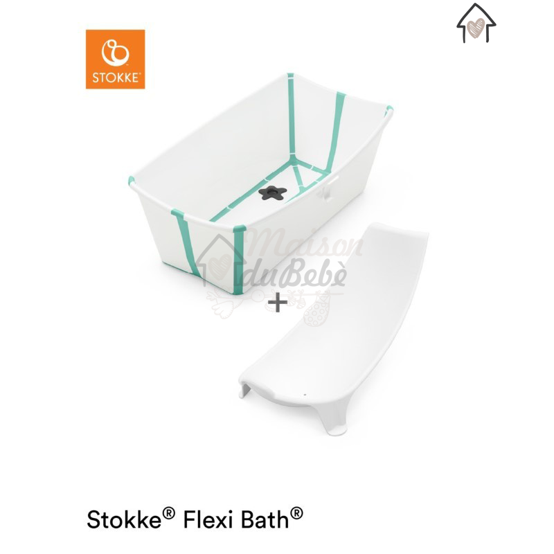 Stokke Flexi Bath White Aqua + Supporto per Neonato omaggio