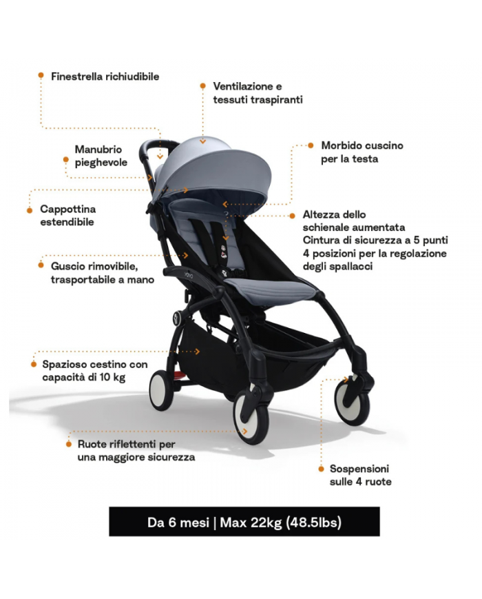 Stokke Passeggino Leggero Yoyo³ White-Toffee 6 Mesi+ Omaggio