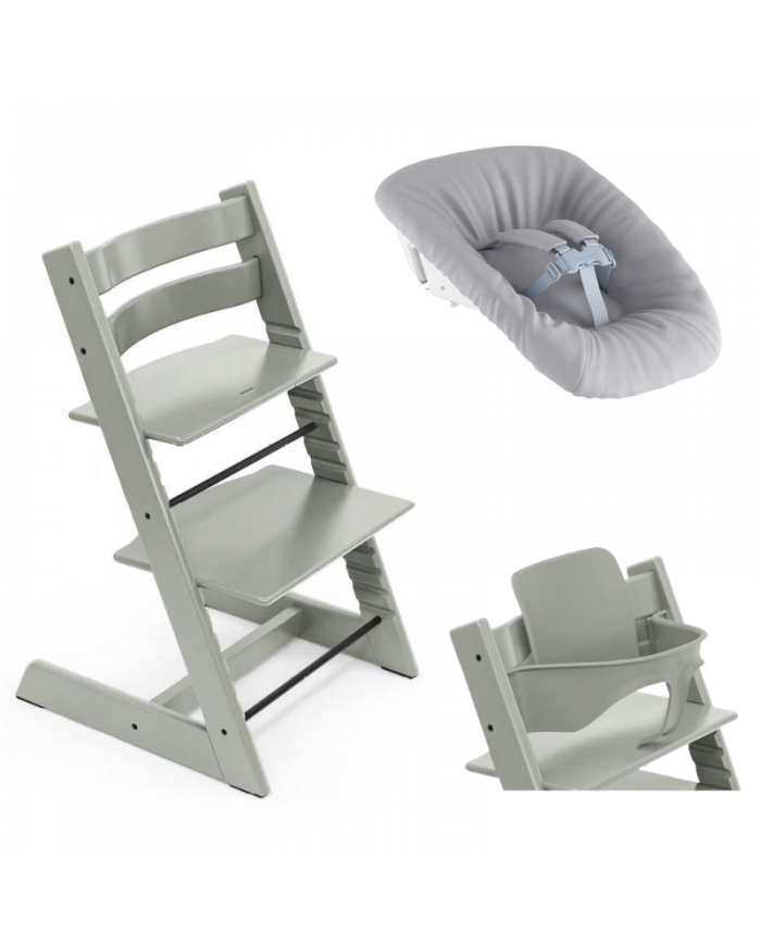 Stokke Promo Tripp Trapp Glacier green con Newborn e Baby set
