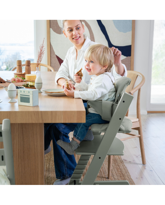 Stokke Promo Tripp Trapp Glacier green con Newborn e Baby set