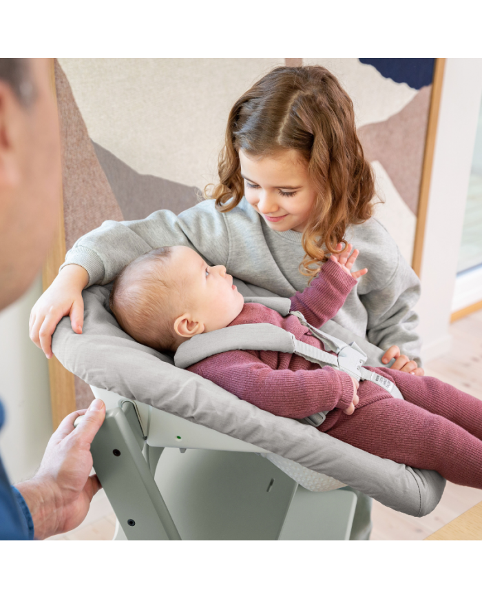 Stokke Promo Tripp Trapp Glacier green con Newborn e Baby set