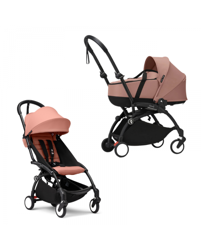 Stokke Yoyo³ con bassinet e rivestimento 6+ Black/Ginger