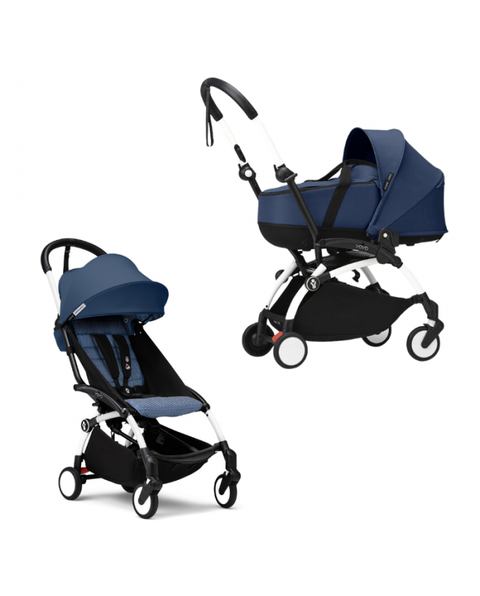 Stokke Yoyo³ con bassinet e rivestimento 6+ White/Navy