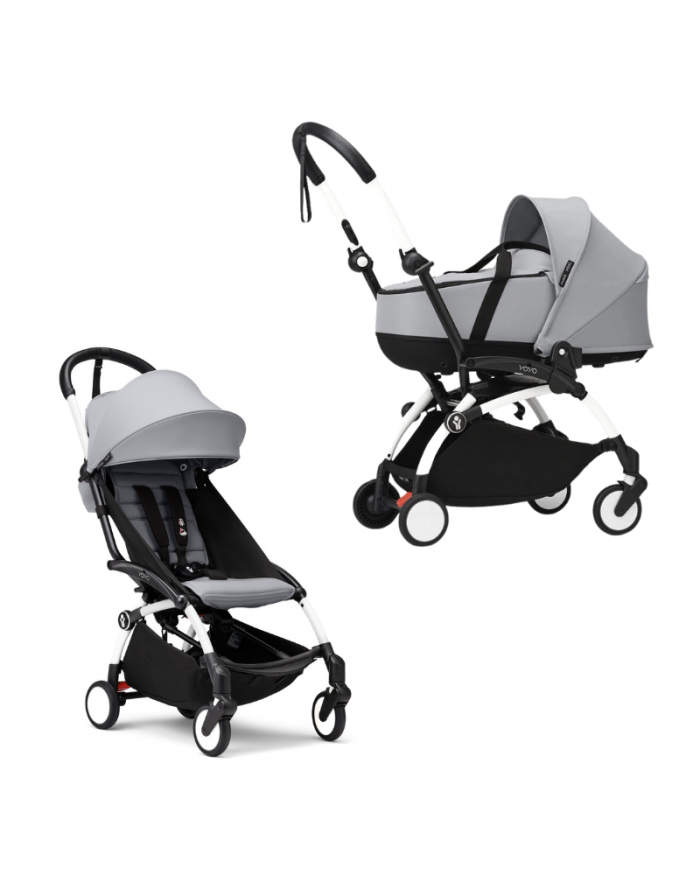 Stokke Yoyo³ con bassinet e rivestimento 6+ White/Stone