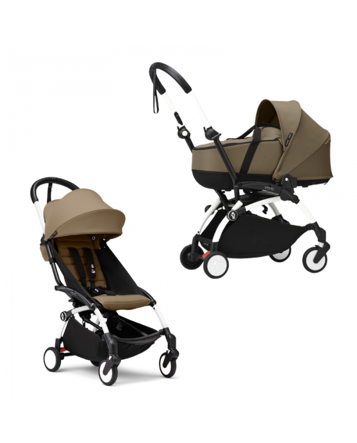 Stokke Yoyo³ con bassinet e rivestimento 6+ White/Toffee