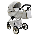 Trio ''CRYSTAL'' By Maison du Bebè col. BIANCO/GOLD Tel.BIANCO
