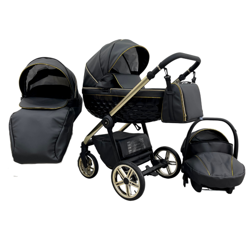 Trio ''CRYSTAL'' By Maison du Bebè col. Nero Tel.Oro
