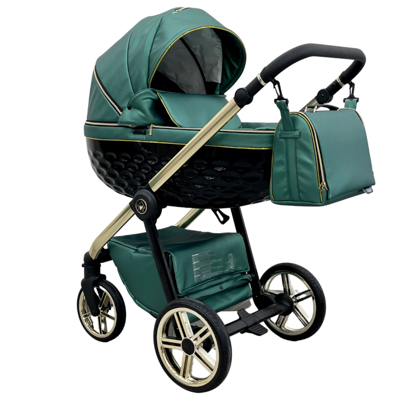 Trio ''CRYSTAL'' By Maison du Bebè col. VERDE SMERALDO Tel.Oro