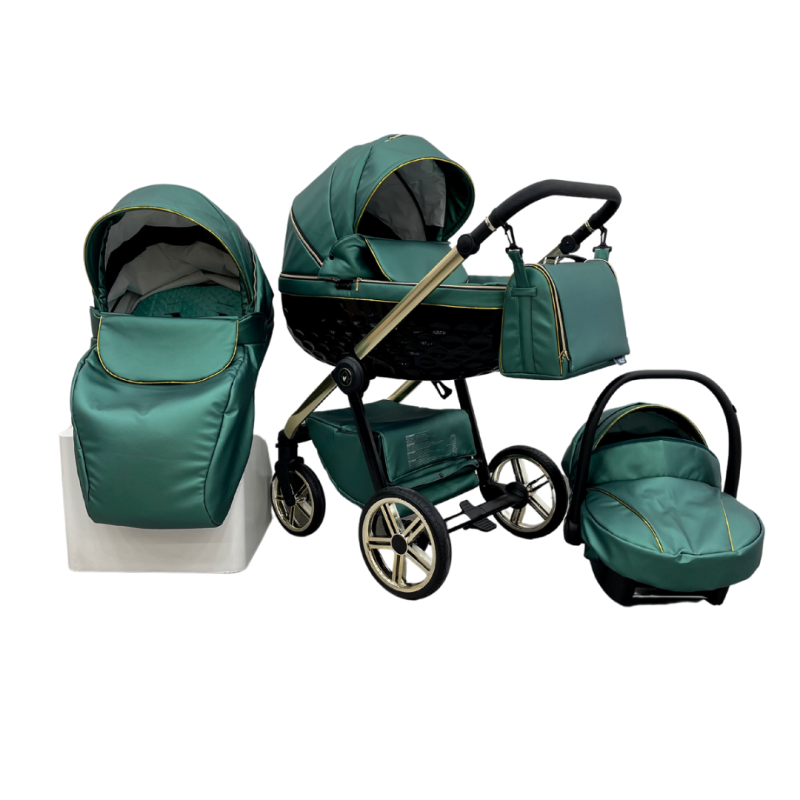 Trio ''CRYSTAL'' By Maison du Bebè col. VERDE SMERALDO Tel.Oro